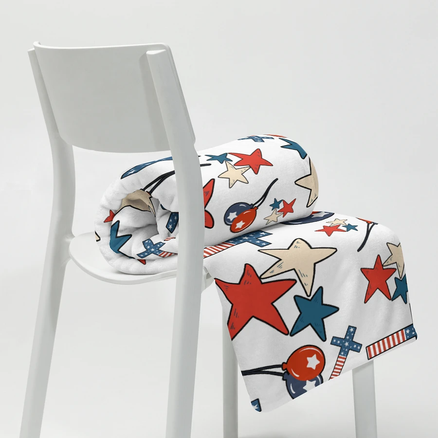 Red, White And Blue Stars And Crosses Blanket product image (7)