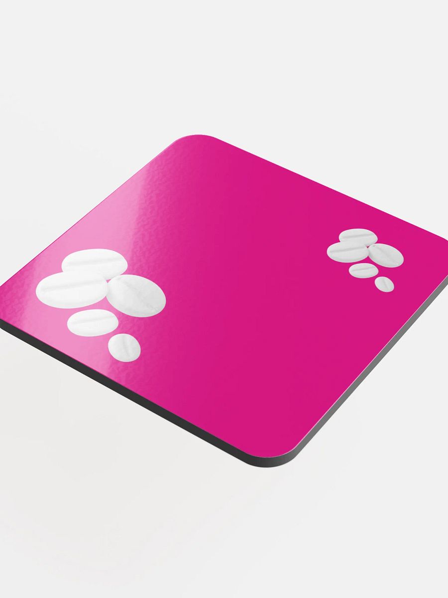Magenta I Swear They Are Coffee Beans! White Coffee Beans Coaster product image (4)