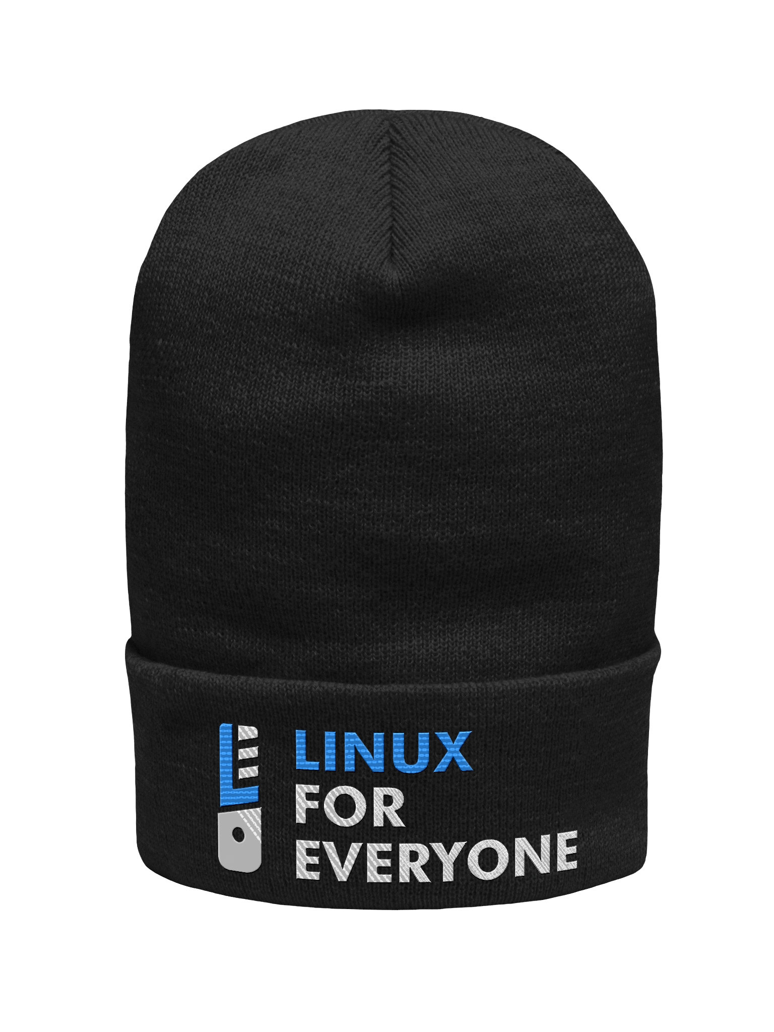 L4E Cuffed Beanie: Dark Mode Aqua product image (2)