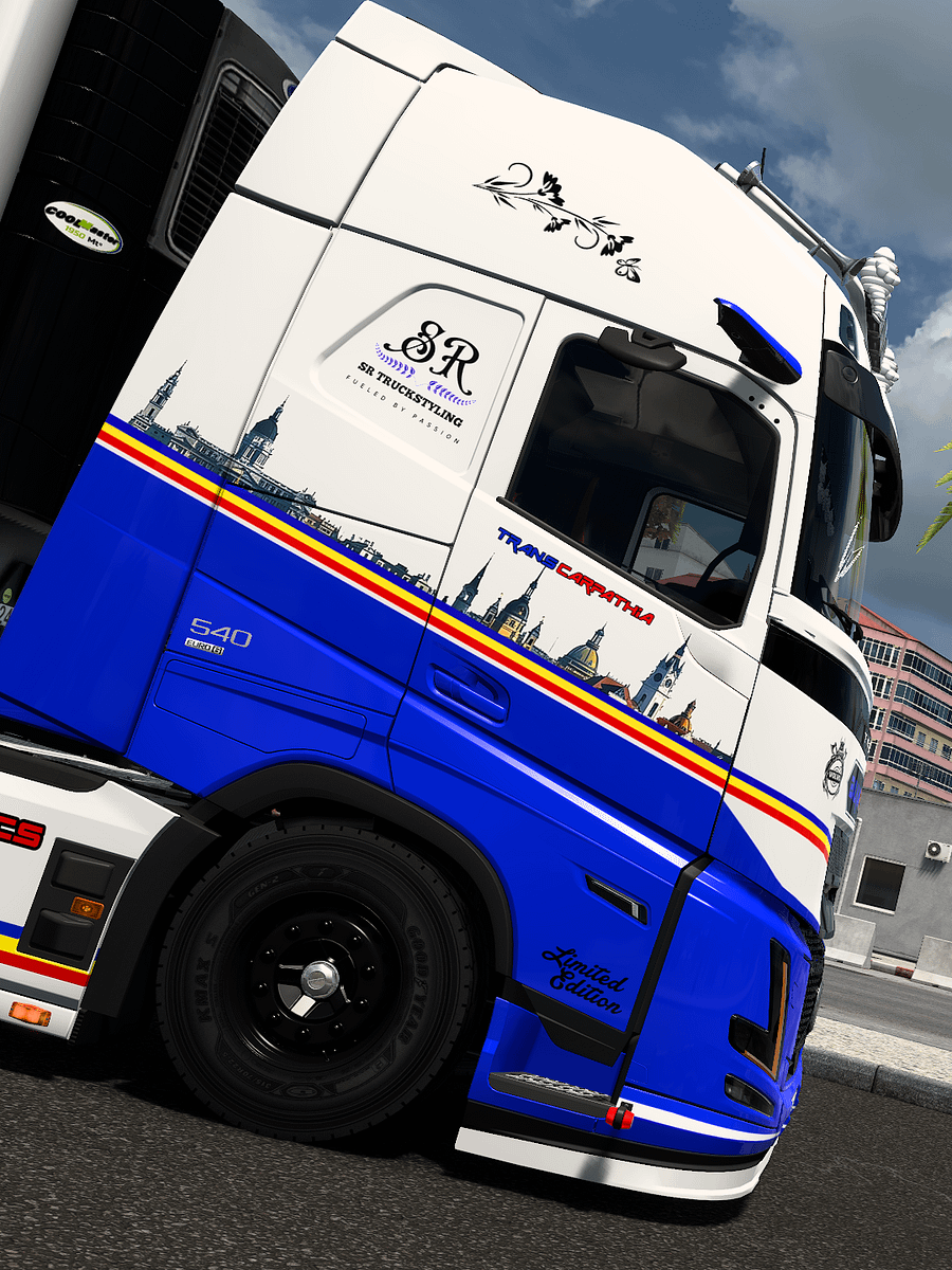 ETS2 Skin - Volvo FH6 Aero XL Trans Carpathic Logistics & Schwarzmüller Trailer Skin 8K product image (3)