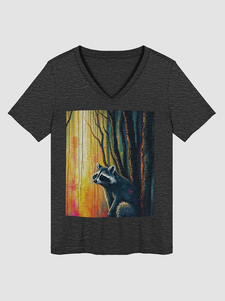 I love raccoons! Comfort V-Neck Tee product image (1)