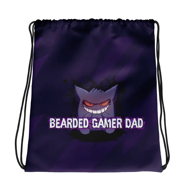 Bearded Gamer Dad Drawstring Bag product image (1)
