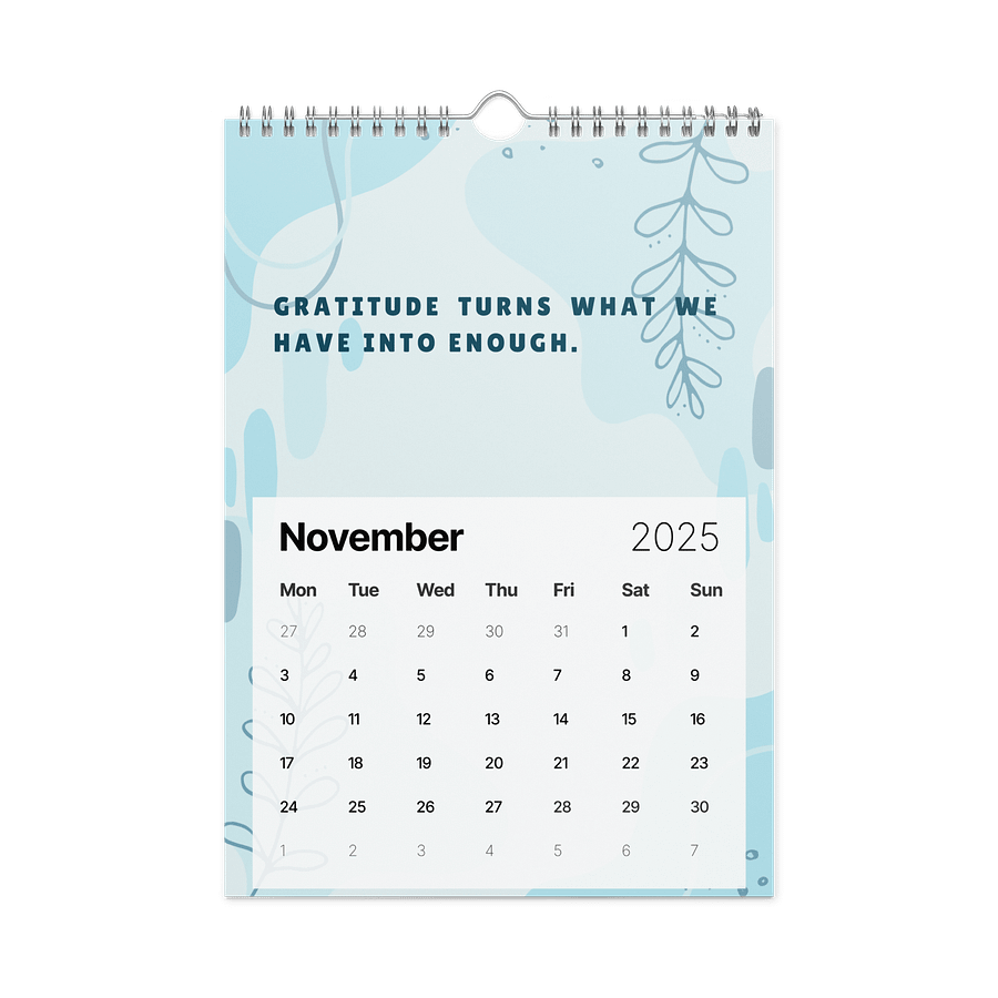 FLORAL INSPIRATIONAL QUOTES WALL CALENDAR 2026 product image (11)