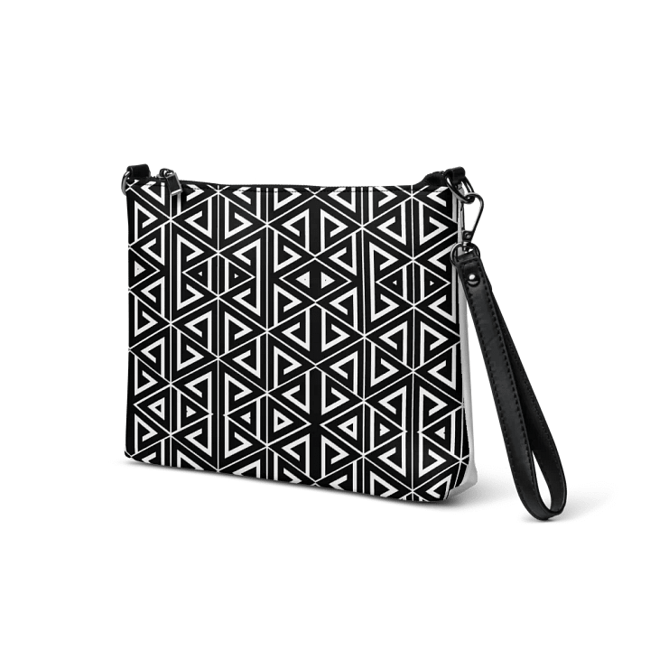 Black and white triangular elegance Crossbody Bag product image (2)
