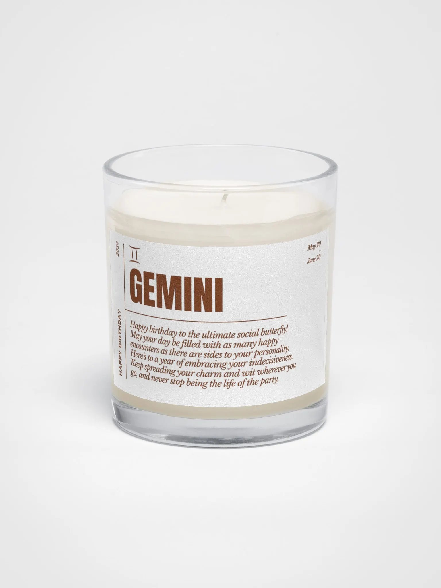 Funny Astrology Gemini Candle, Birth Month Gift For A Friend product image (3)