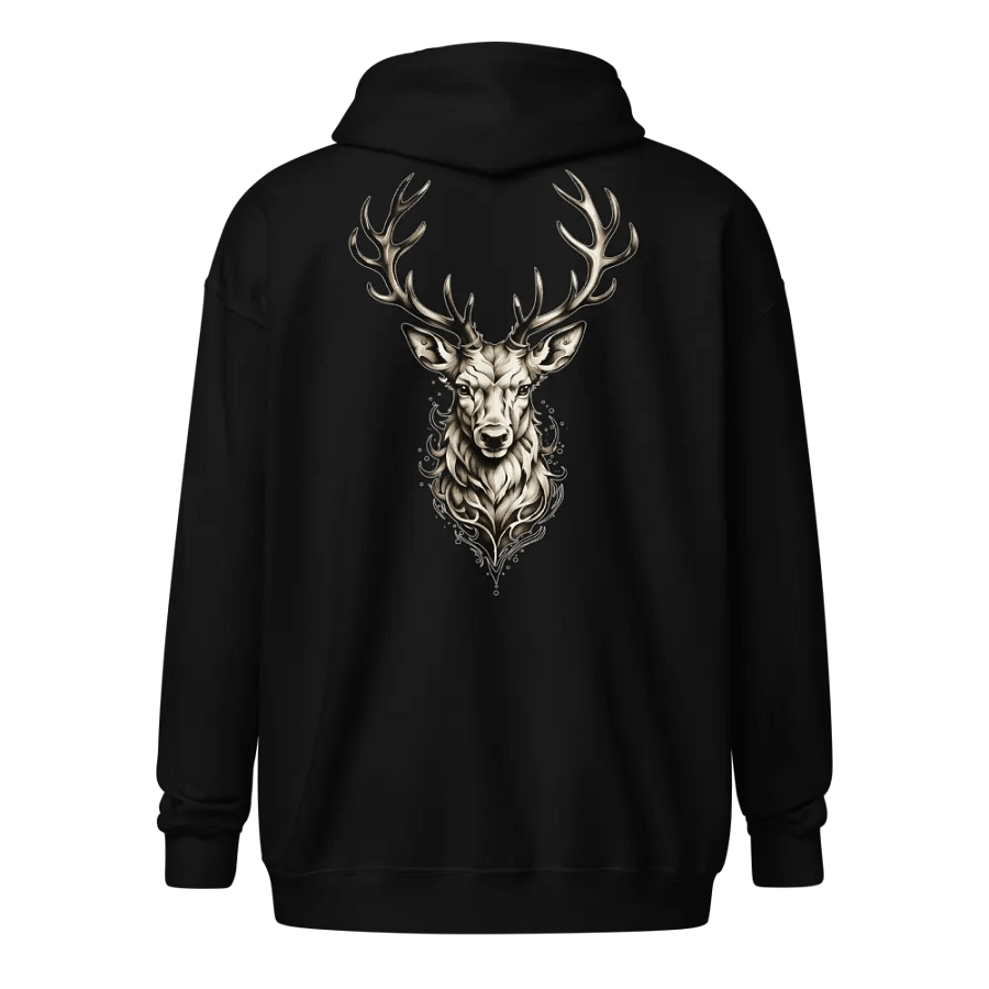 Fierce Stag Back Print zippy hoodie product image (1)