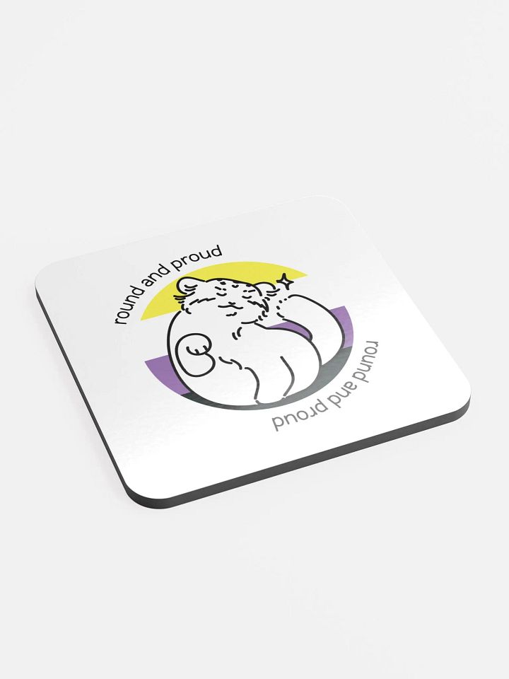 Round and Proud Manul Nonbinary Version - Coaster product image (2)