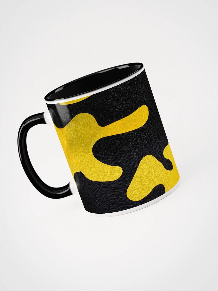 Ceramic Mug with Color inside black and yellow camo product image (9)