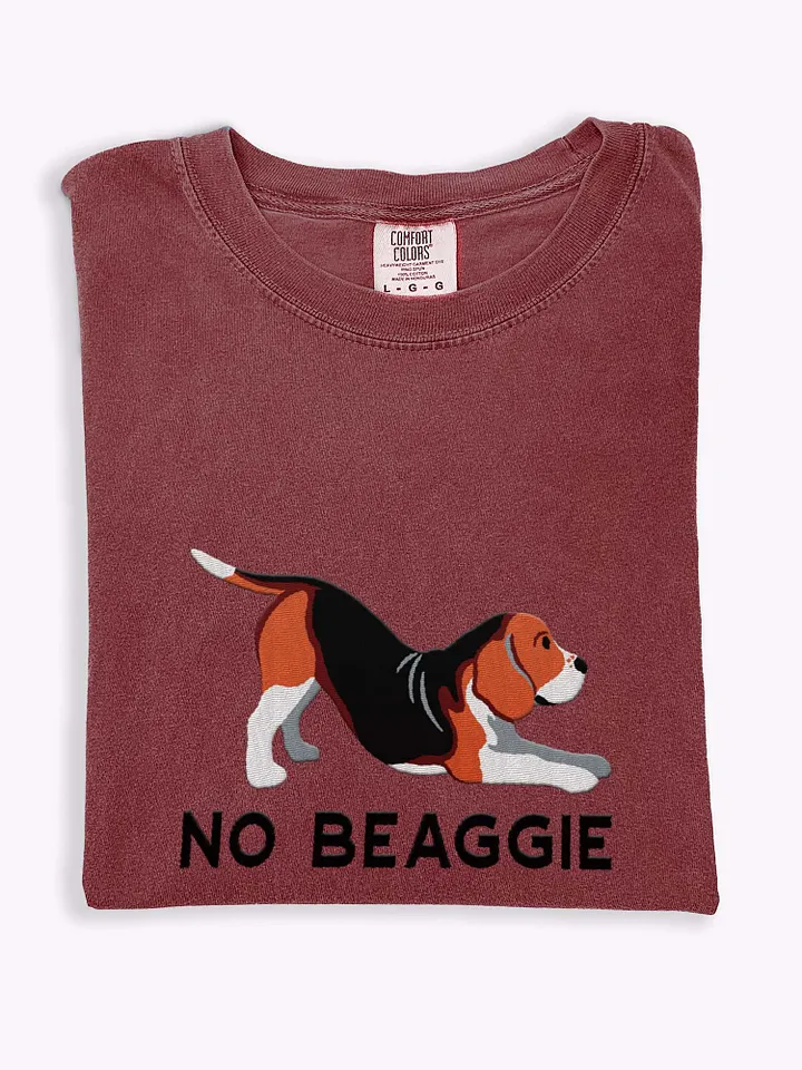 No Beaggie T-Shirt(Embroidered) of a Beagle(Tricolor) product image (1)