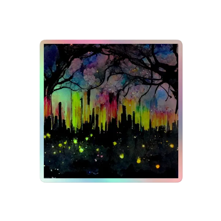 Dreamy City Lights Holographic Sticker Sheet product image (2)