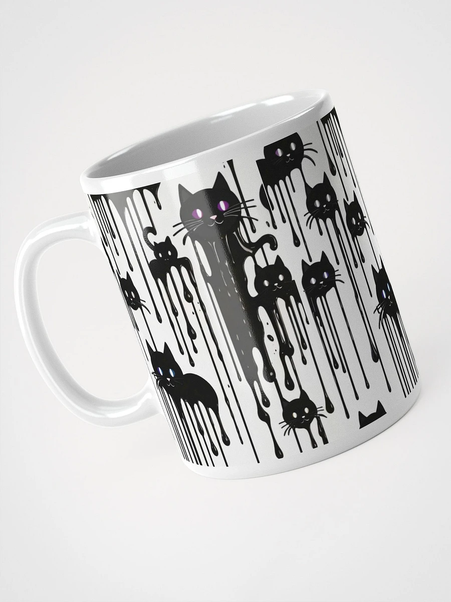 Whisker Wonderland (Black cat drip aRt) White product image (5)
