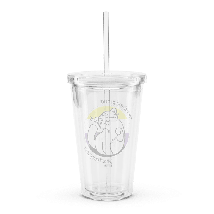 Round and Proud Manul Nonbinary Version - Transparent Cup & Straw product image (2)