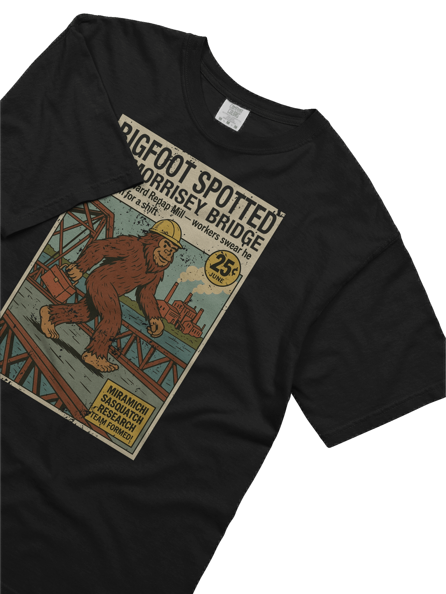 Bigfoot on the Morrissey Bridge T-Shirt – Miramichi Sighting product image (35)