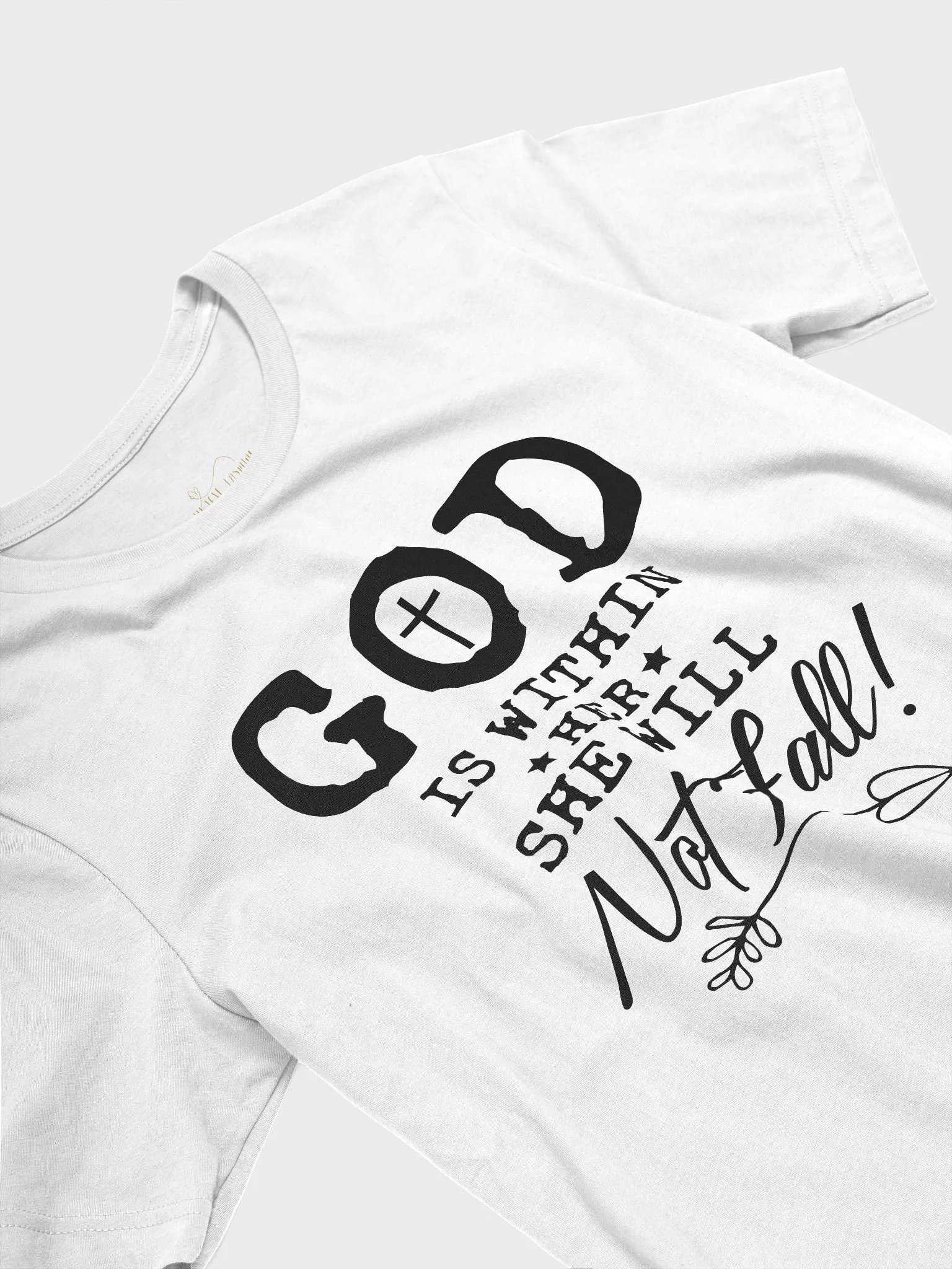 GOD IS WITHIN HER SHE WILL NOT FALL! T-SHIRT & MY PRAYER & GRATITUDE JOURNAL BUNDLE product image (4)