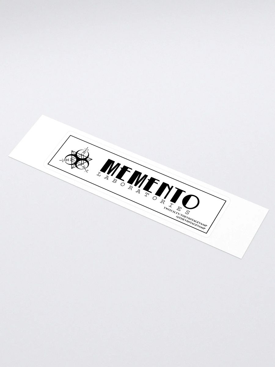 Memento Laboratories Logo [White] Bumper Sticker product image (1)