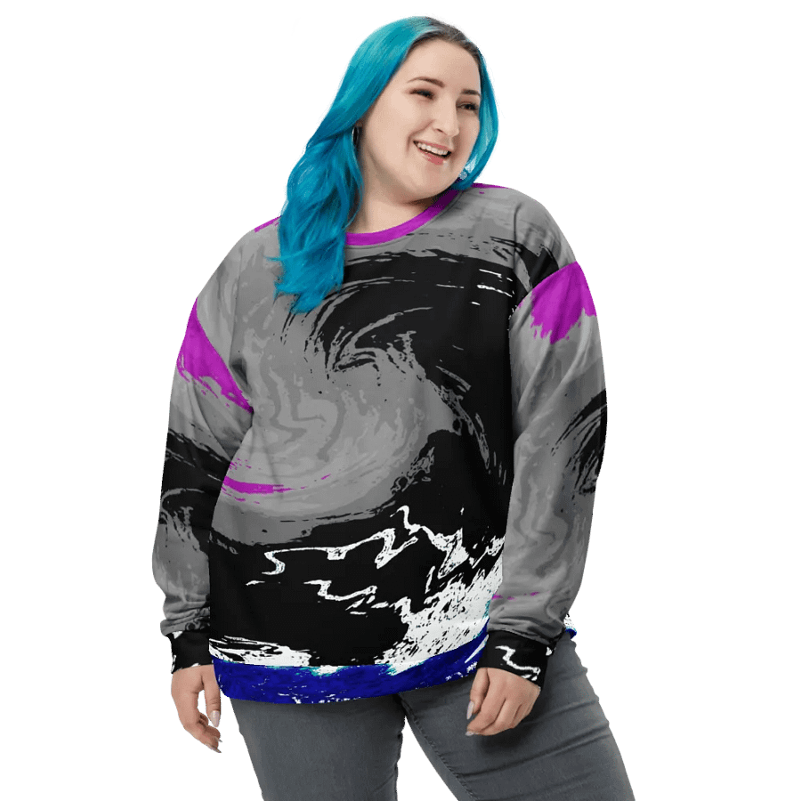 Abstract Vivid Swirling Melting Forest Unisex Sweatshirt product image (3)