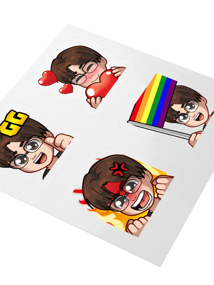 Expressive Emote Kiss Cut Stickers Set product image (3)