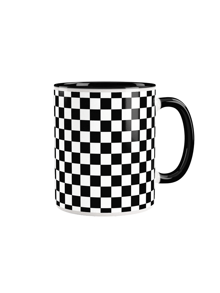 Checkered! Black and White Checkers Mug product image (5)