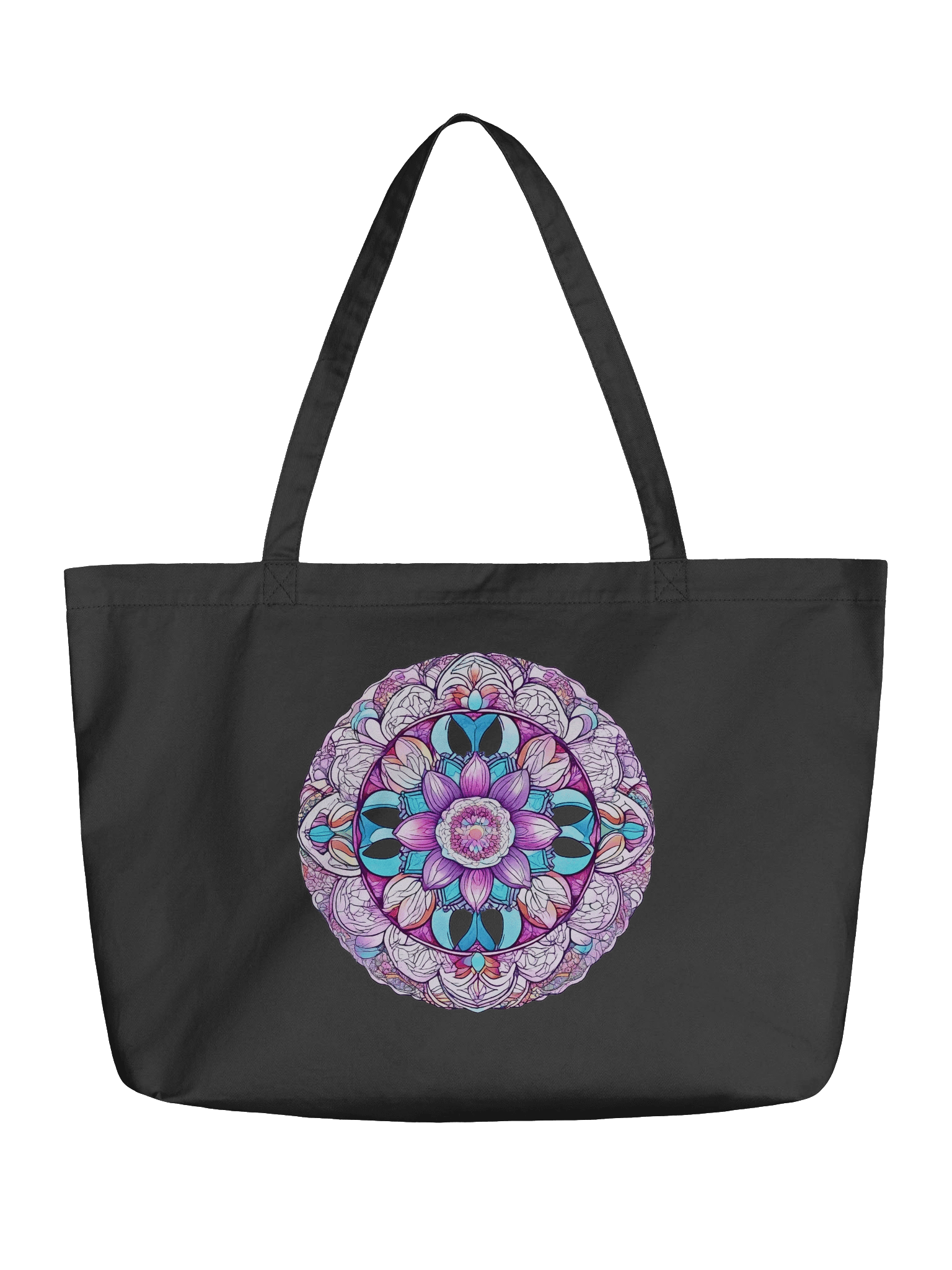Moonlit Garden Mandala - Eco-conscious Organic Cotton Totes product image (1)