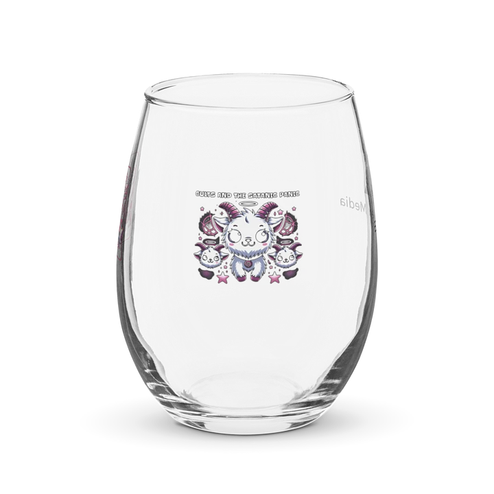 Cults And The Satanic Panic Stemless Wine Glass product image (1)