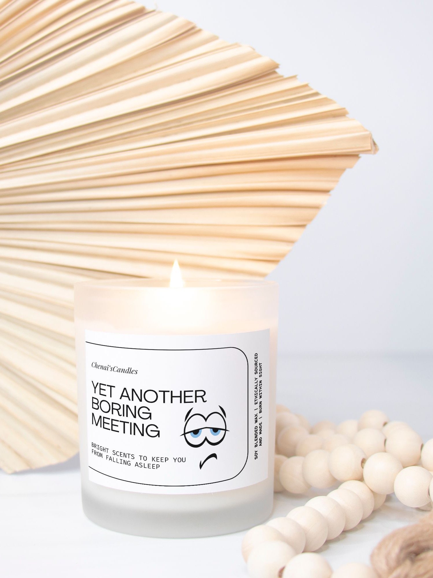 Work related candle- Meeting-Frosted candle product image (1)