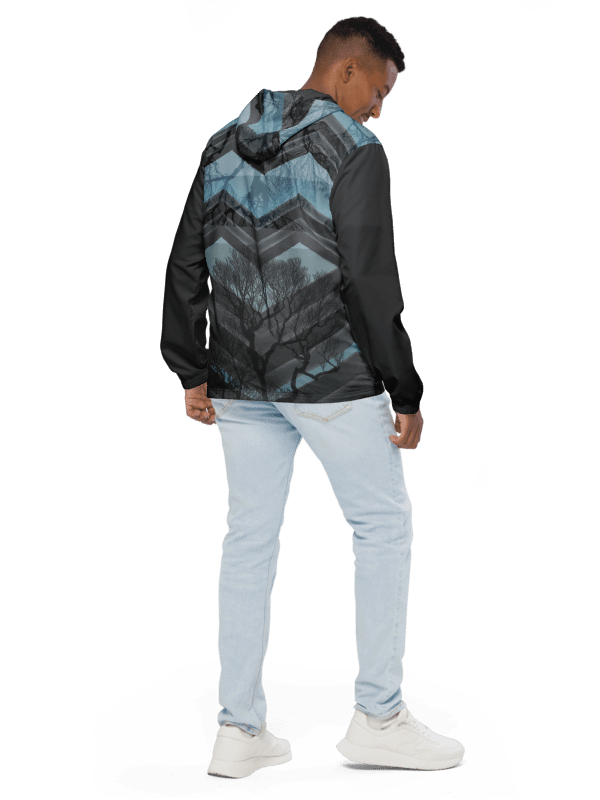 Gray Wood Unisex Windbreaker product image (5)