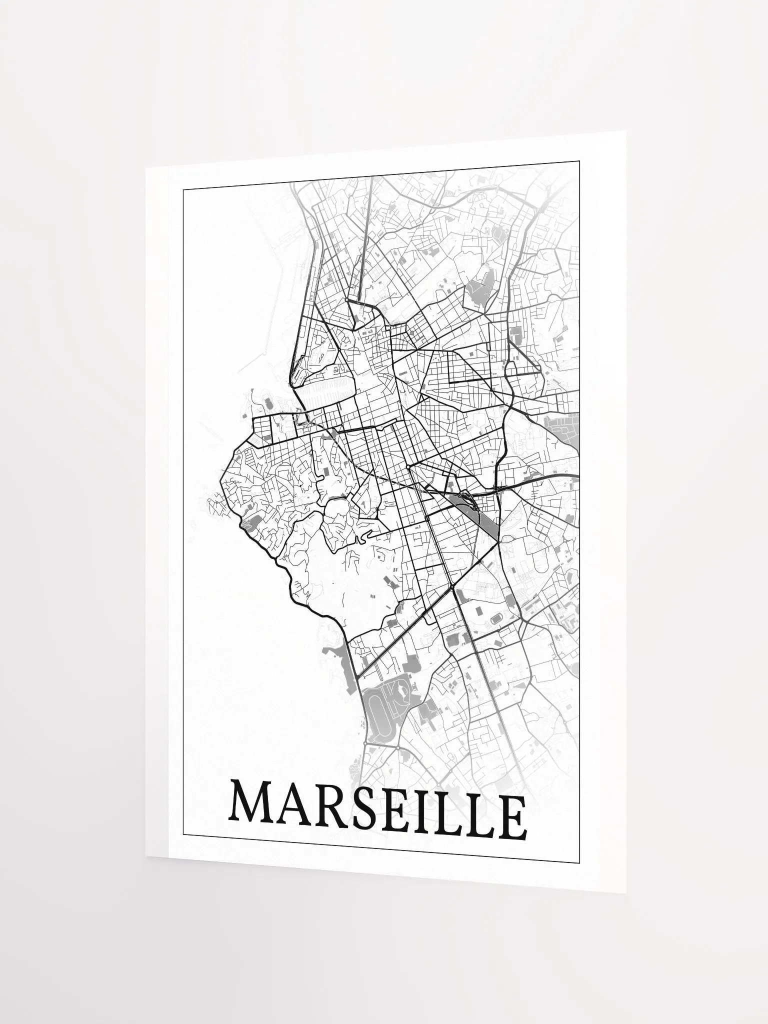 Marseille, France, city map print product image (9)