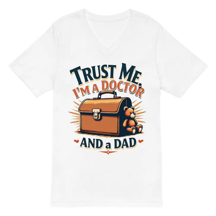 Trust Me, I'm a Doctor and a dad v-neck Tee product image (6)