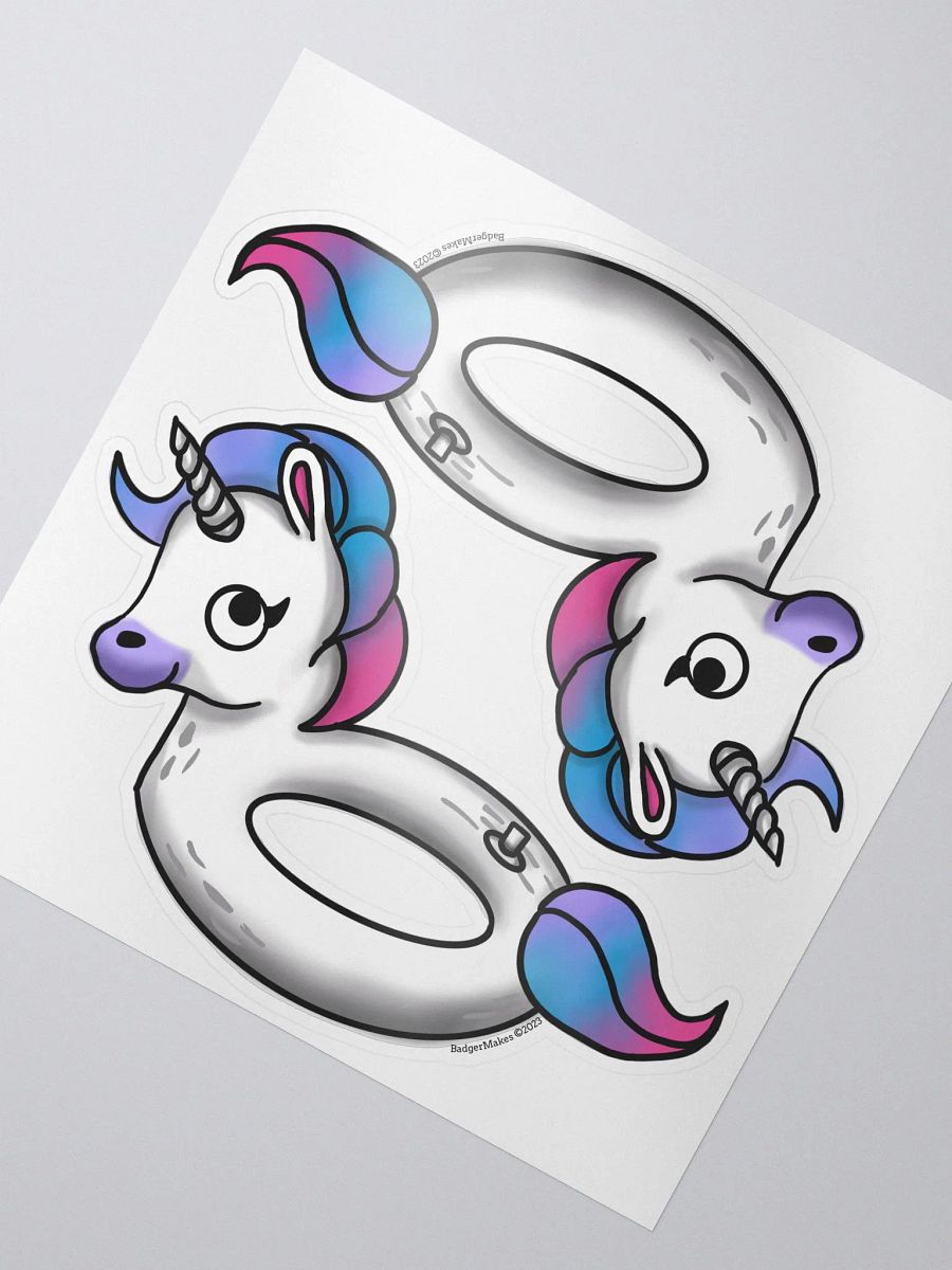 Unicorn Floatie - 2 Sticker product image (2)