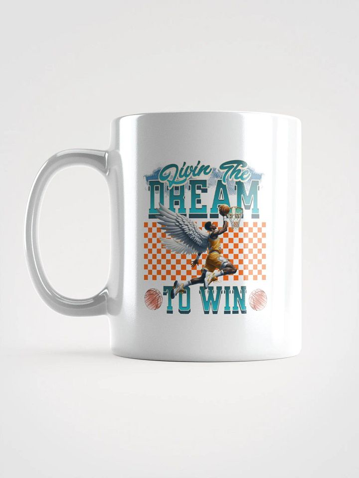 Livin The Dream To Win Basketball Angel Wings Slam Dunk Mug product image (1)