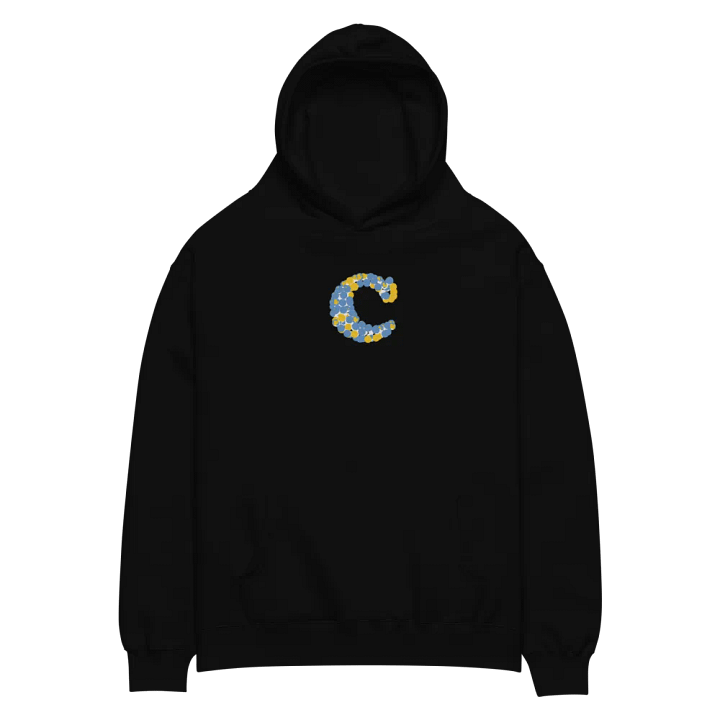 Initial Letter Of Name "C" is Embroidered Unisex Oversized Hoodie product image (2)