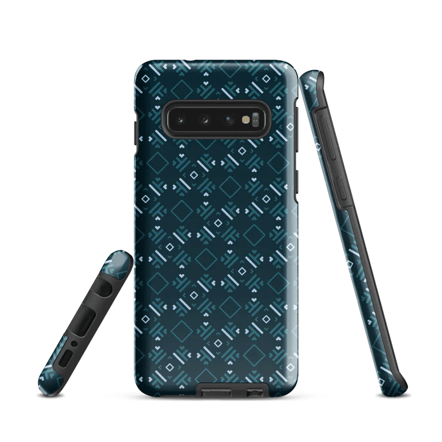Facet Fantastic Blue Geometric Samsung Galaxy Case product image (1)