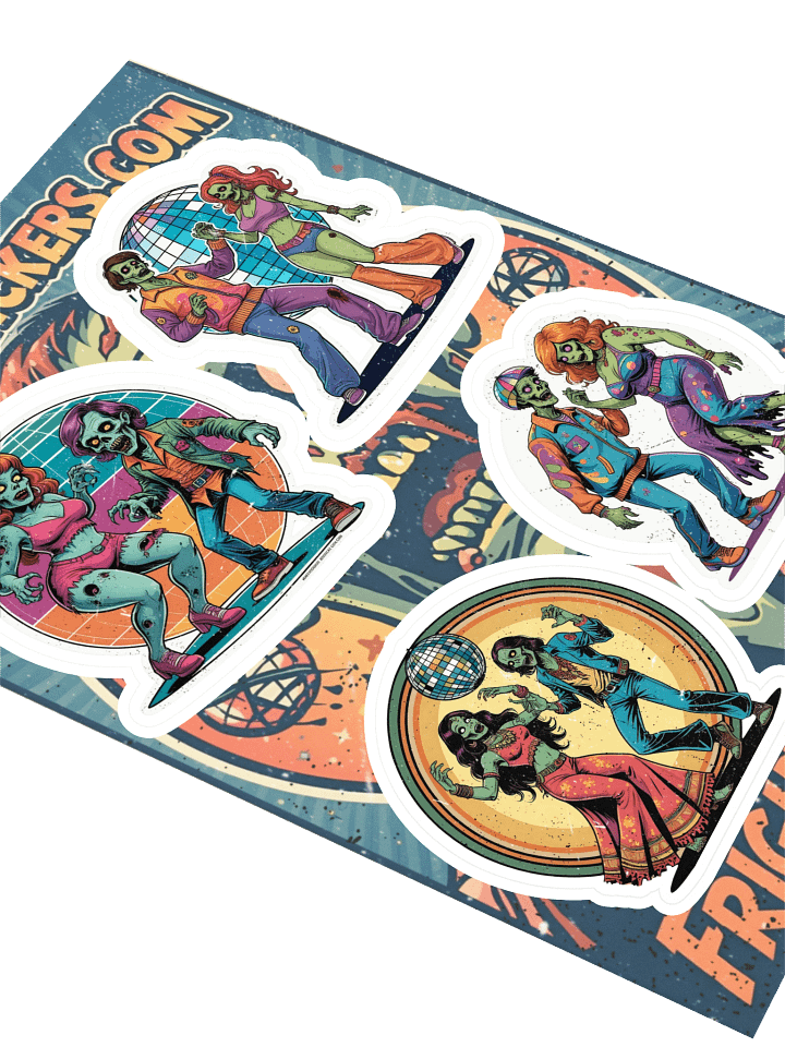 Zombie Disco Party Sticker Sheet product image (2)