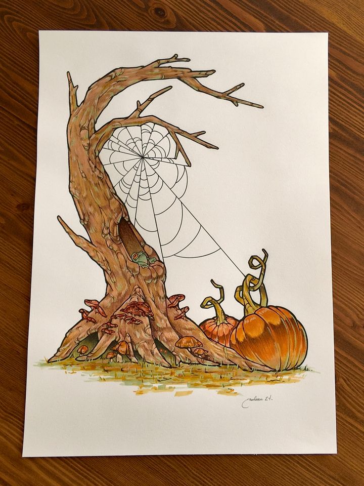 Hand Coloured Toad in the Hole Print product image (1)