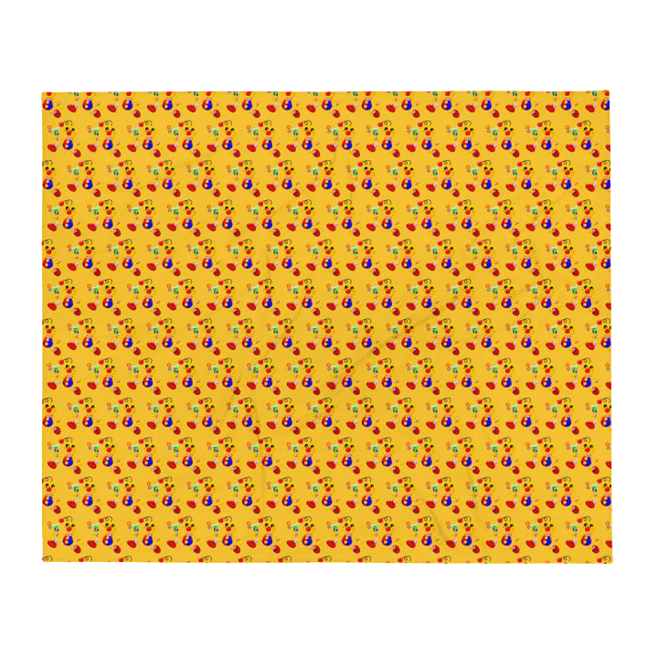 Yellow Boyoyoing Dash Hearts Hypoallergenic Blanket product image (1)