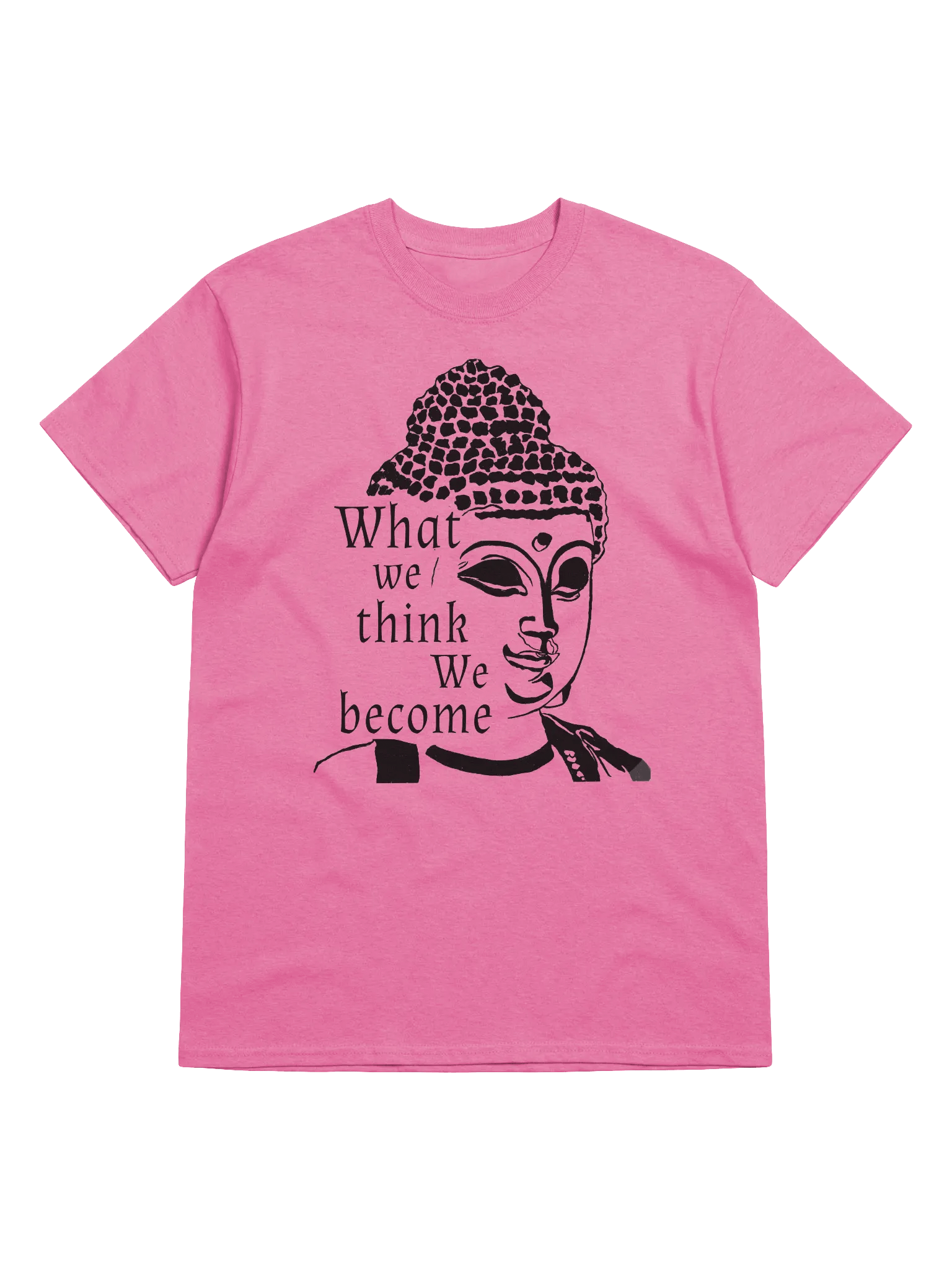 What We Think We Become Heavy weight T-shirt - black print product image (1)