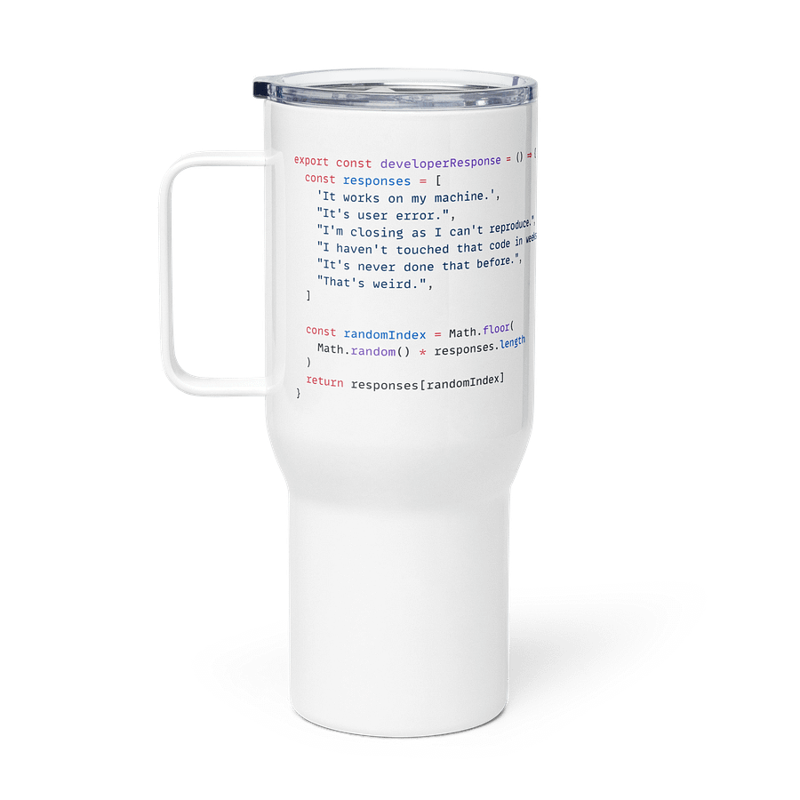 Developer Excuse Javascript - Travel Mug product image (1)