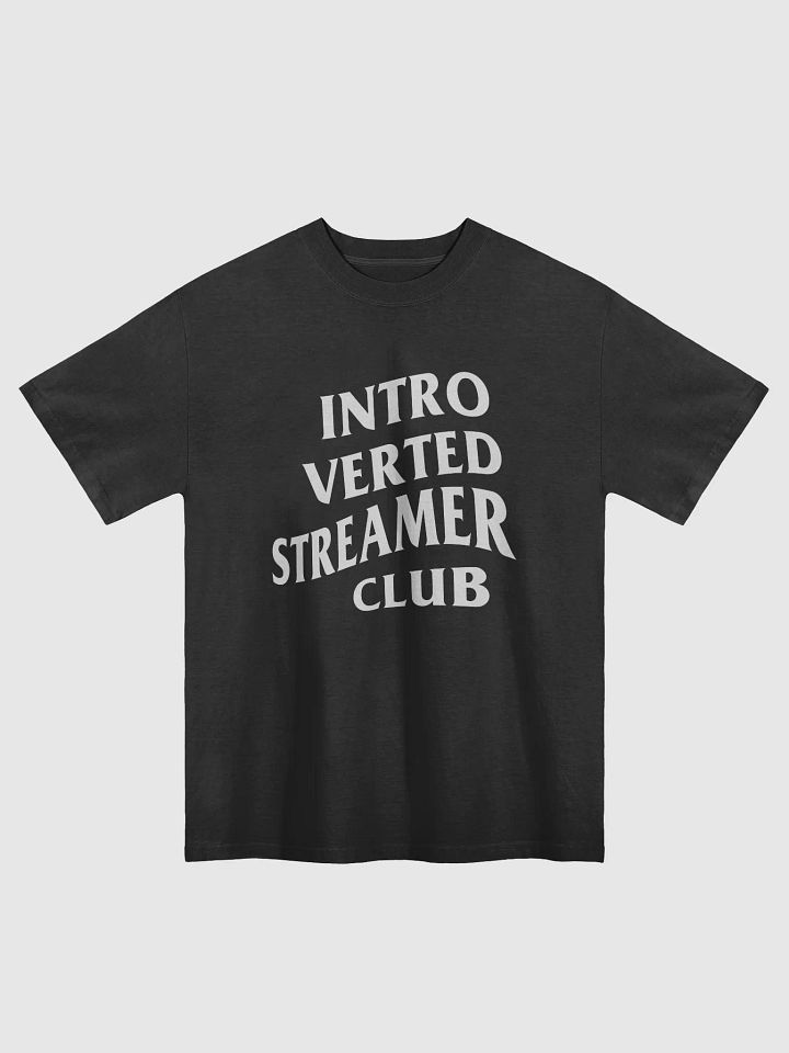 Introverted Streamer Club "B&W" Oversized Tee product image (1)
