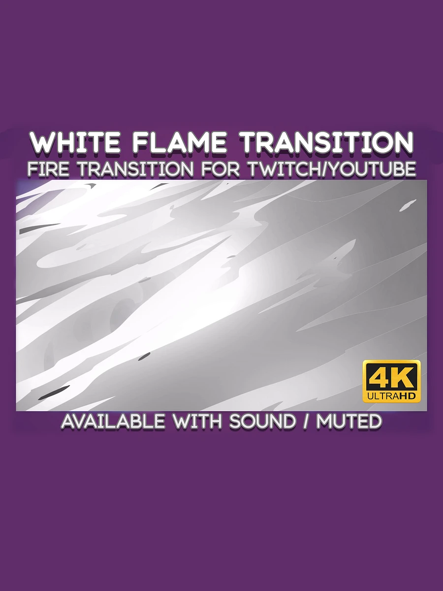 White Fire Video Transition - Cartoon Fire Transition for Twitch Stream and YouTube Video product image (4)