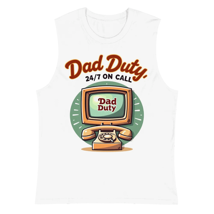 Retro Dad Duty Muscle Tank product image (2)