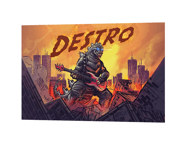Rock Zilla Matte Poster