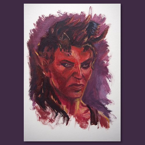 Karlach - Oil on art board, 210x297mm/8.3x11.7in/A4

The freedom of painting fantasy characters is always fun, and Baldur's G...