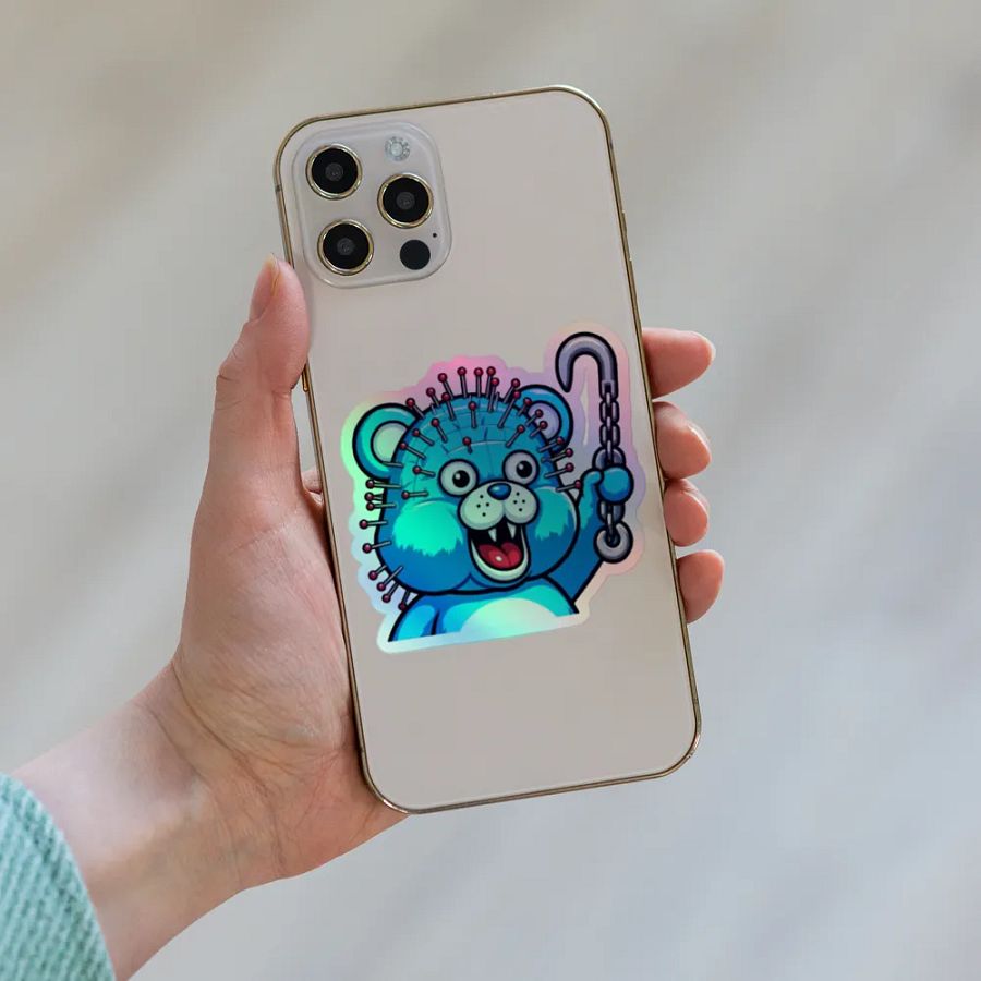 Spiky Bear Holographic Sticker Sheet product image (8)