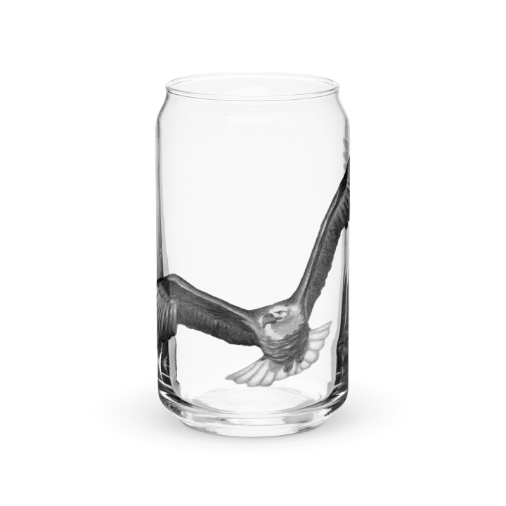 Eagle Drawing Glass Can Cup product image (2)