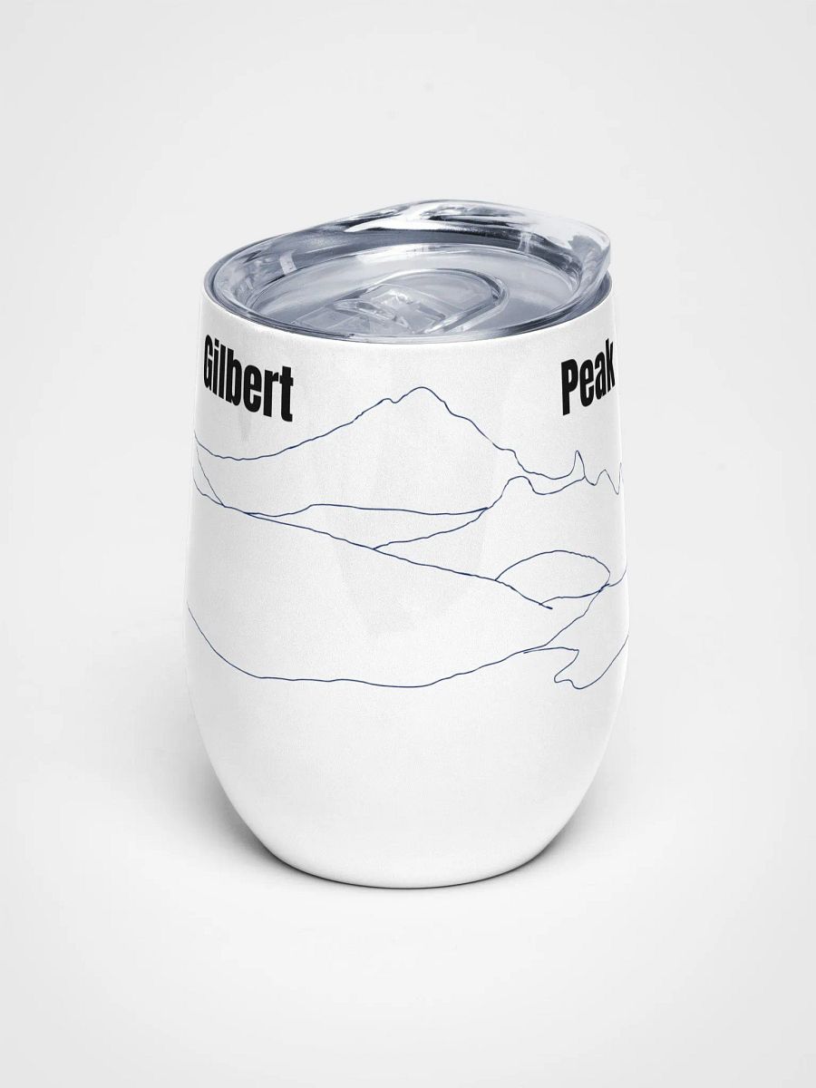 Gilbert Peak wine tumbler (plain sketch w/ lettering) product image (1)