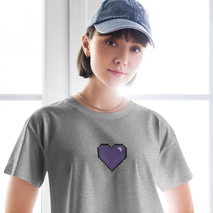 HollyRex Pixel Heart Women's Crop Top product image (9)