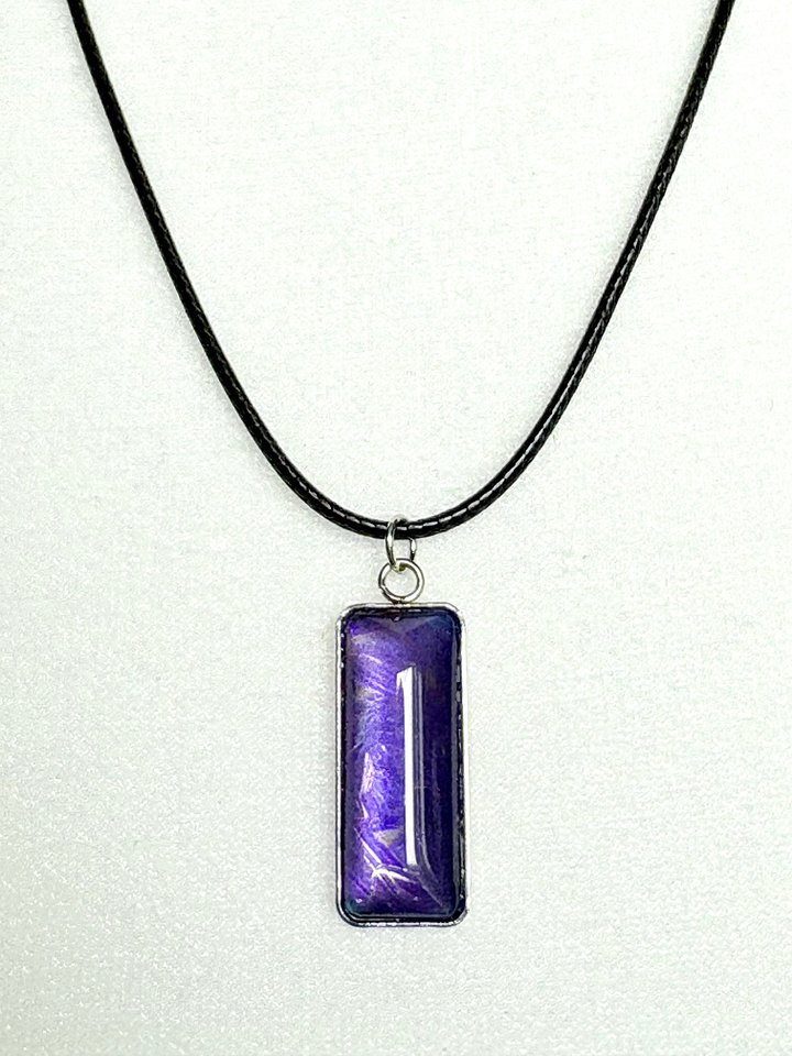 Electric Tide Pendant Necklace | Purple | Rectangle Cabochon | Monique Faella Designs™ | MFD-00146 product image (2)