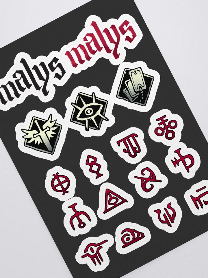 Malys Logo and Rune Sticker Sheet product image (1)