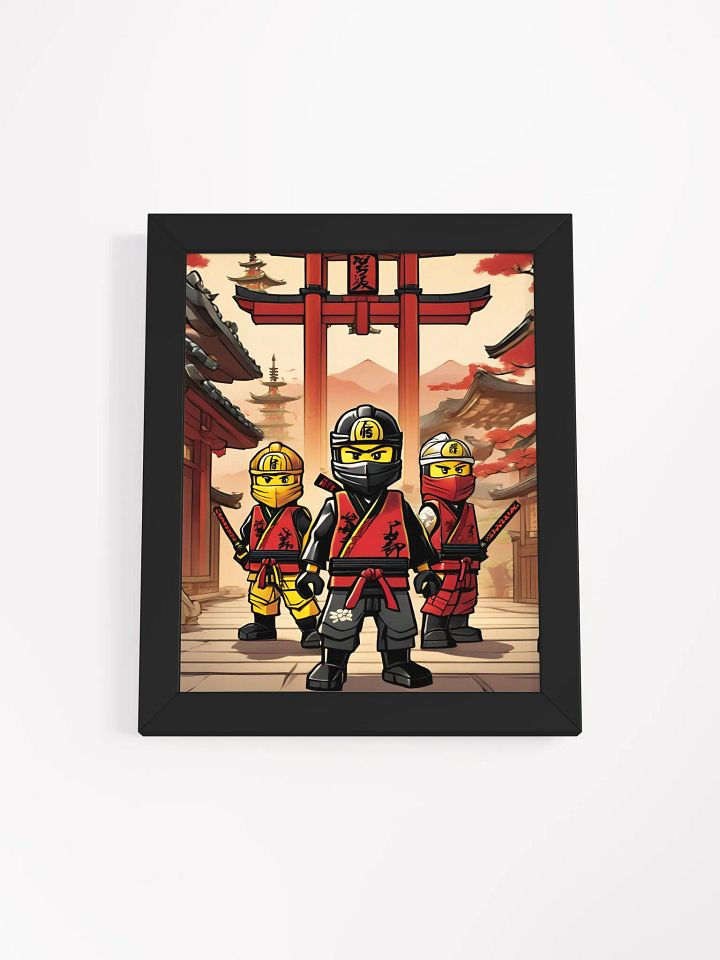 Framed Poster - Ninja Trio wall art Boys Room - Ninja Poster - Ninjago inspired Wall Decoration for Boys product image (1)