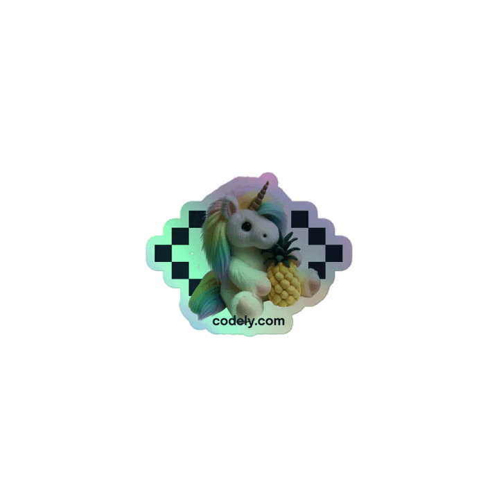 Pegatina Unicornio Fluffy Holográfico product image (1)